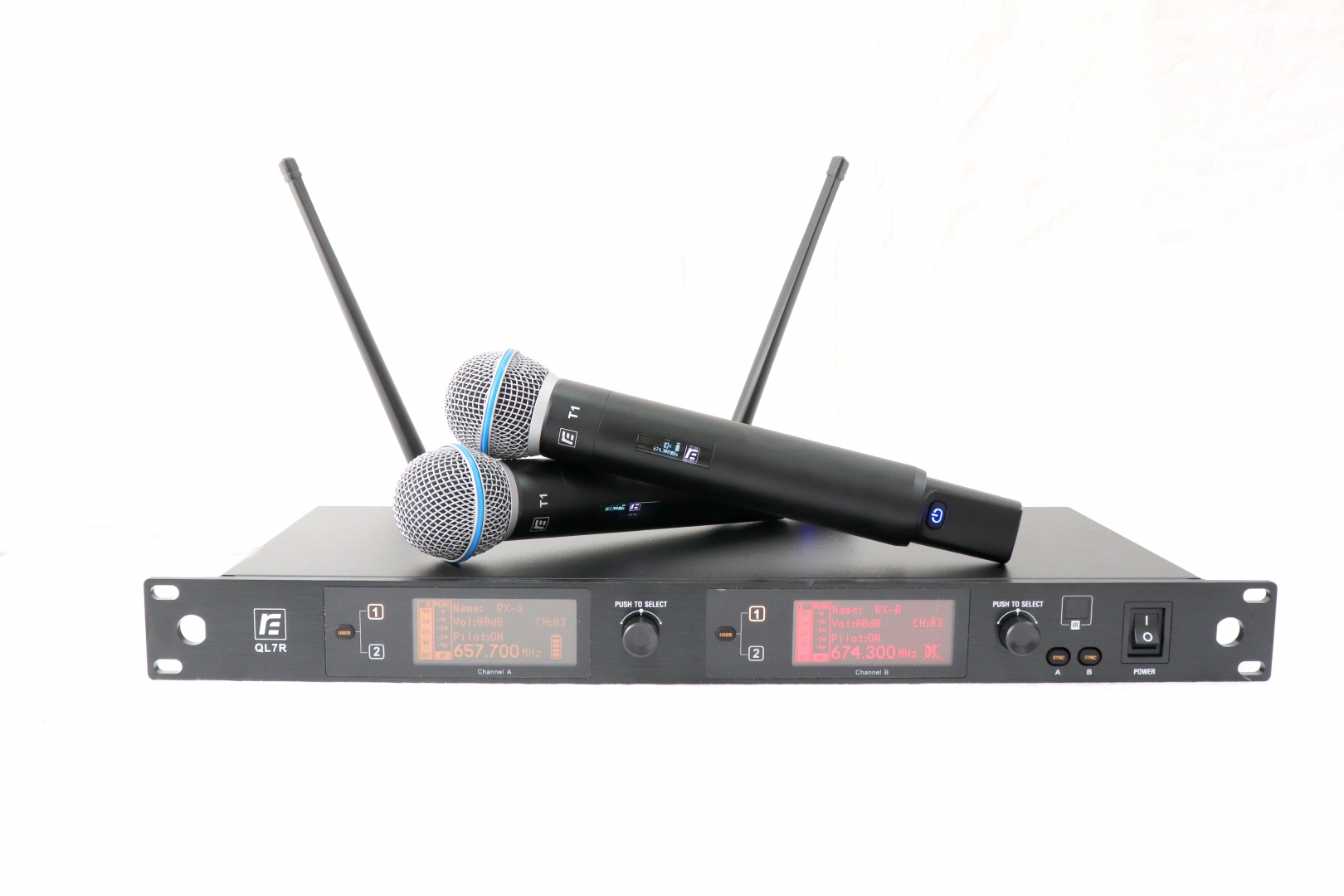 RFIntell QL7R/T1-B 720,500-754,000 МГц 2-канальная радиосистема с 2-мя ручными микрофонами в Нурлате