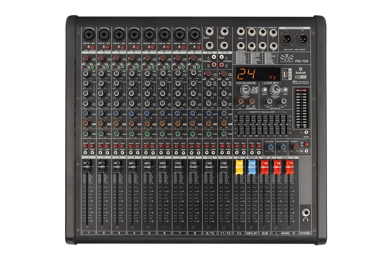SVS Audiotechnik mixers PM-12A Активный аналоговый микшерный пульт, 12-канальный в Нурлате